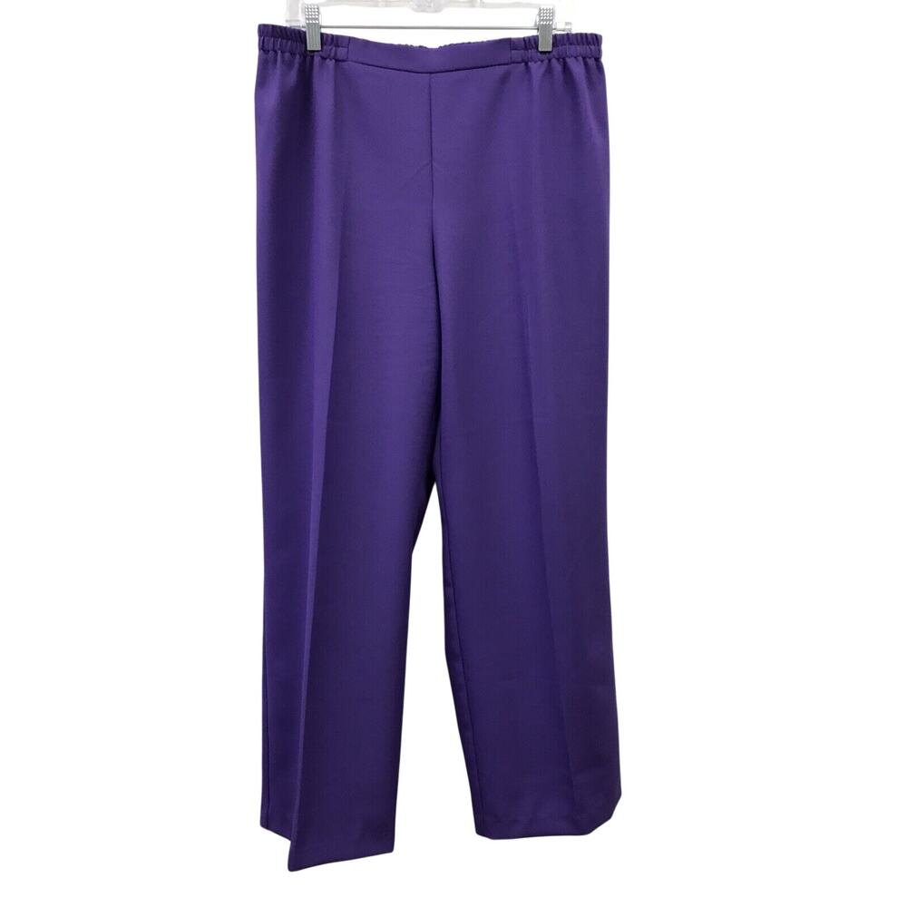Tiana B Pants Womens 14 Large Purple Elastic Waist